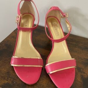 Talbots Fuchsia Ankle Strap Heels